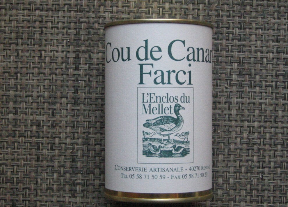 Cou de canard farci au foie gras