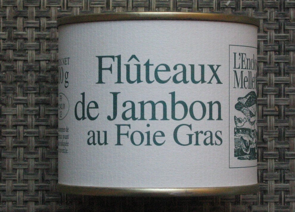 Flûteaux de jambon au foie gras
